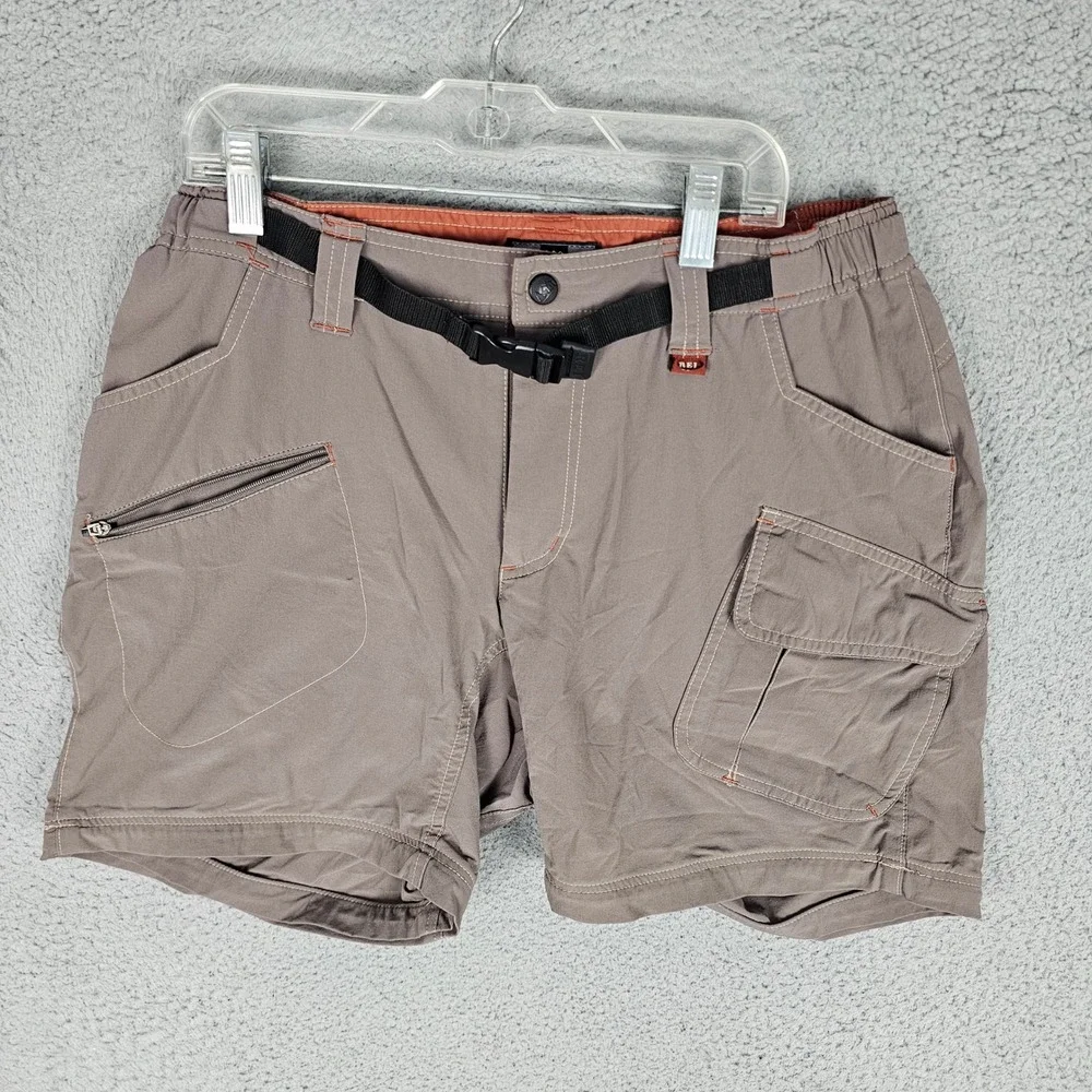 REI Cargo Shorts Womens 8 Taupe Sahara Hiking UPF 30+ Belted Outdoor 731465